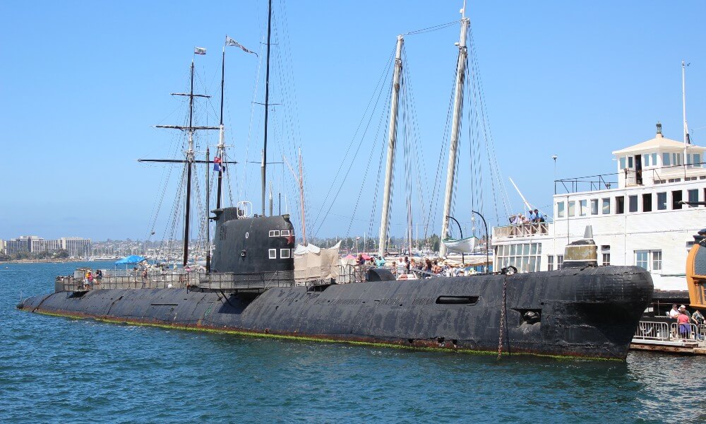 Decommissioned Foxtrot-class submarine Side View