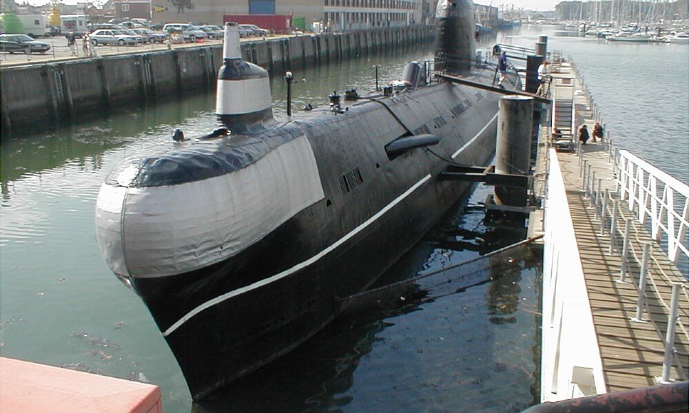Decommissioned Foxtrot-class submarine Front Side View