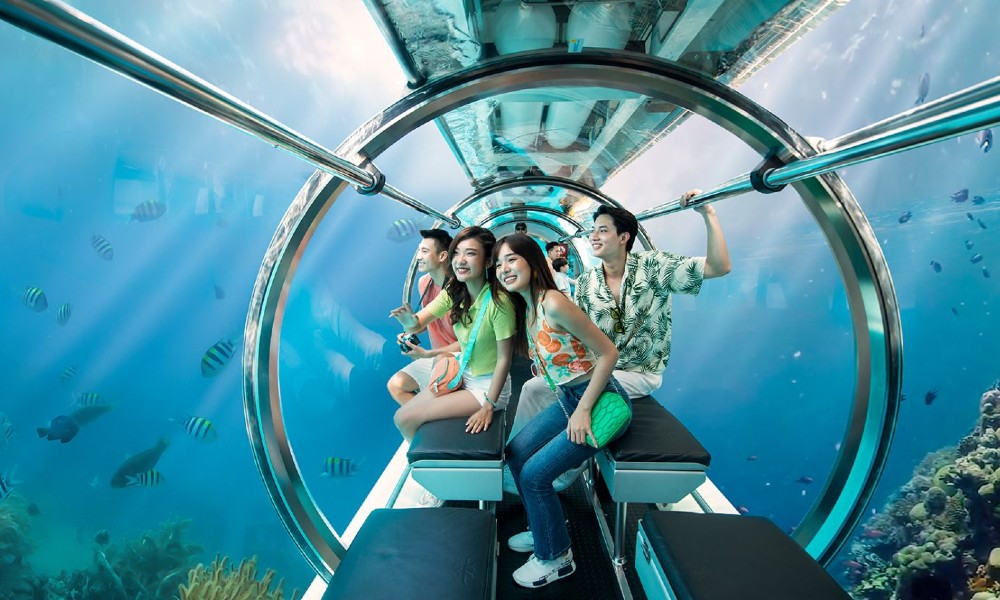 ECO-SUB Luxury Tourist Submarine Inside View with Passengers