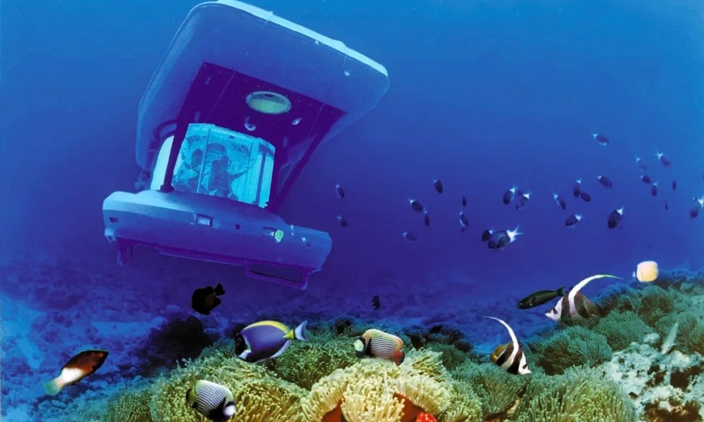 MERGO-30 Tourist Submarine Underwater Front View