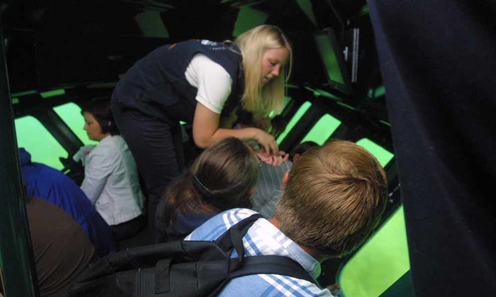 MS-50 Semi-Submarine Passengers Enjoying Underwater View