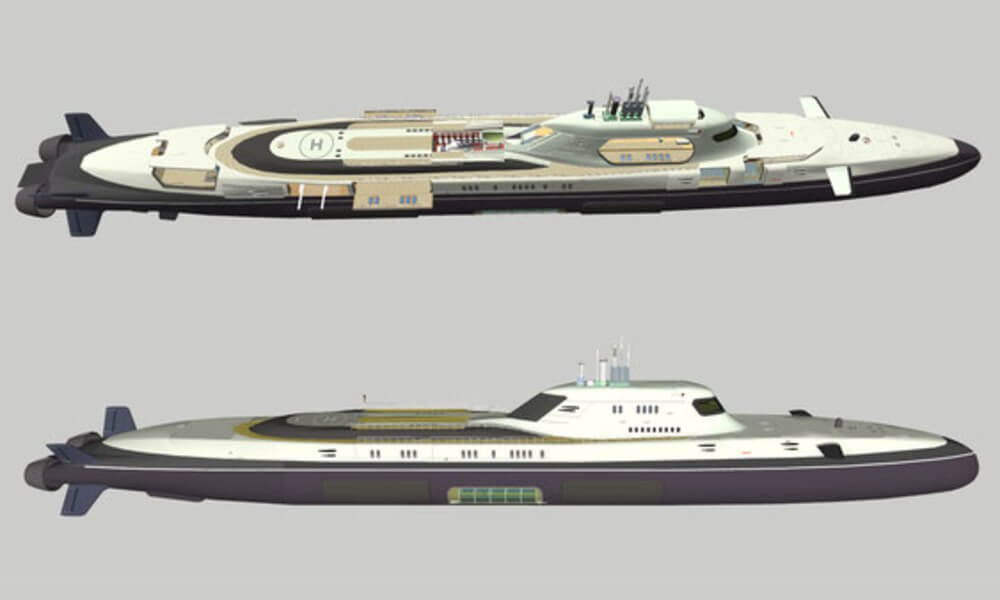 Migaloo Cruise Line Submarine Design Side View