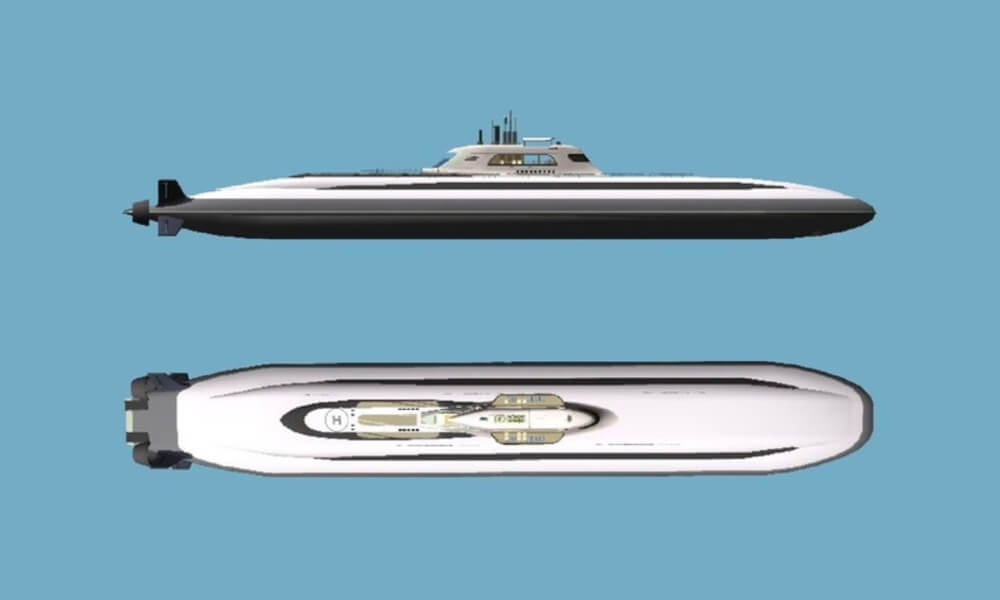 Migaloo Cruise Line Submarine Design Top View