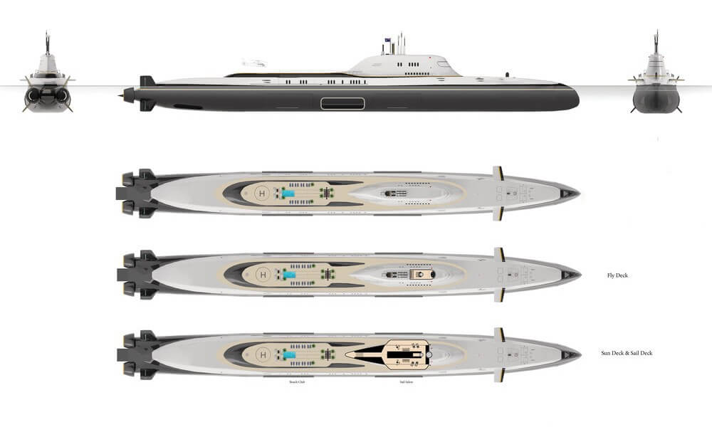 Migaloo Cruise Line Submarine Design