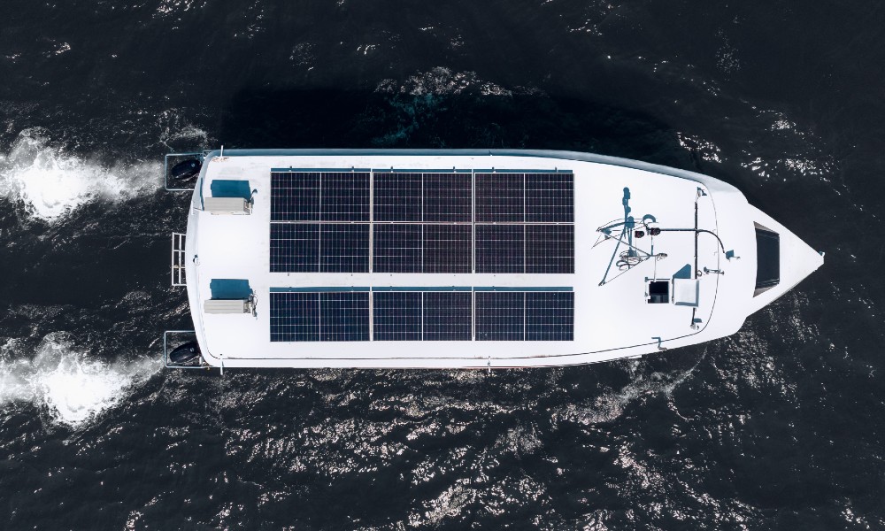 Ocean Rafale Top View Showing Solar Panels