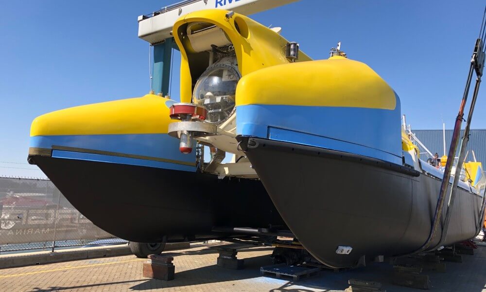 Tourist Submarine Catamaran Front View