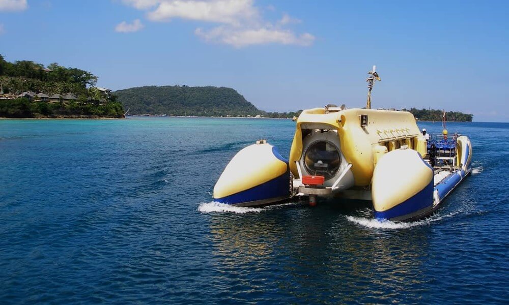 Tourist Submarine Catamaran Front View