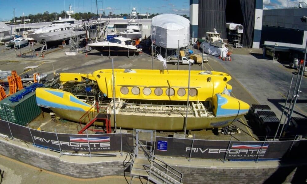 Tourist Submarine Catamaran Top View