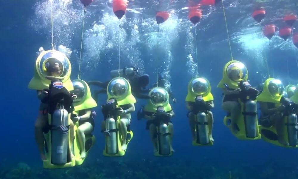 Multiple Subsea Scooter 1-Seater Underwater View