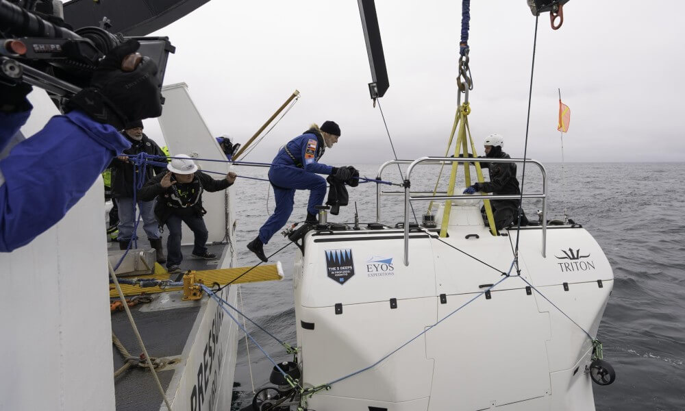 Mr. Victor Boarding on Triton Full Ocean Depth Submarine