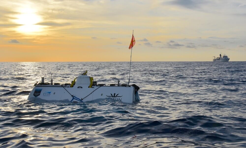 Triton Full Ocean Depth Submarine Surfaced