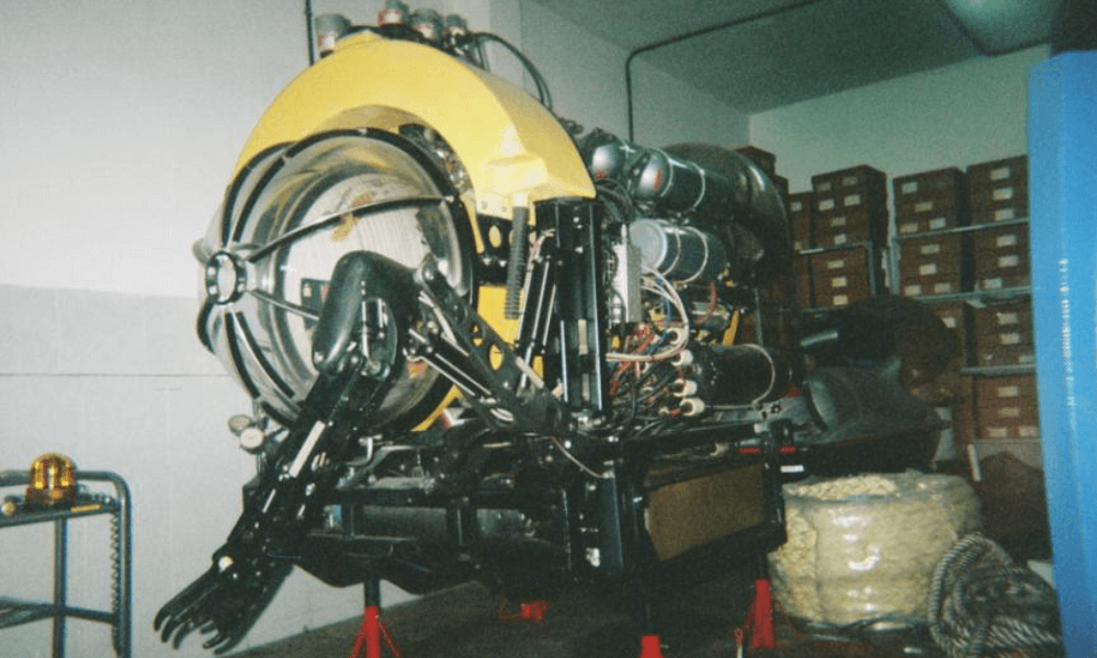 Wrangler ADS (Atmospheric Diving Suit) Front View with Manipulator